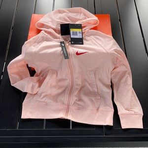 Nike GIRLS (S) pink zip up hoodie